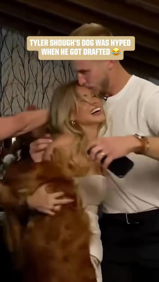 Nobody was happier that @tylershough got drafted by the Saints than his dog Murphy 😂 #NationalPetDay