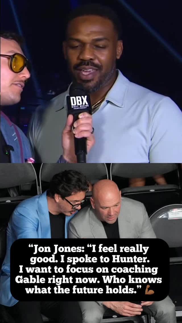 Jon Jones says he spoke with Hunter Campbell about a #UFC return after saying he was done fighting earlier in the day 👀

🗣️ Jones: “We had that conversation tonight. I took a stem cell right before the White House card was curated. I’m starting to feel the effects, I feel really good physically.

Let’s not put any pressure on anything. I’m gonna focus on coaching Gable right now, but who knows what the future holds.”

Via: @dirtyboxing @theschmo312