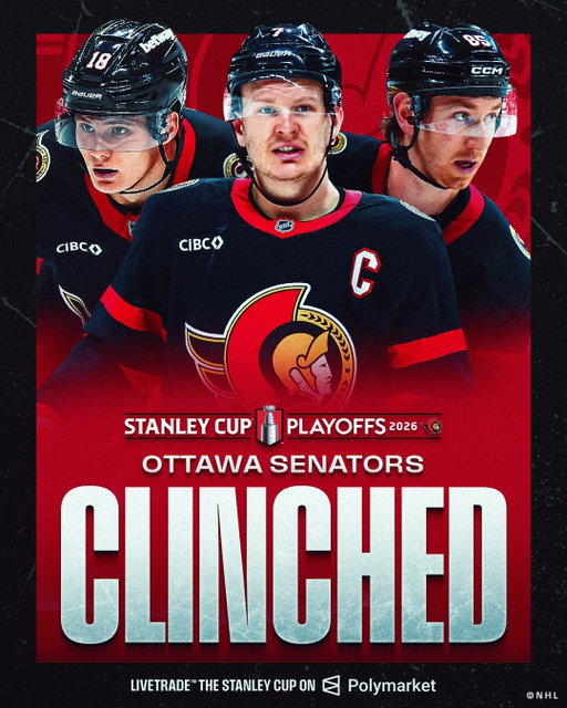 HOW ABOUT THOSE SENS?! 🙌 

The @senators are back in the #StanleyCup Playoffs!

Presented by @polymarketsports
