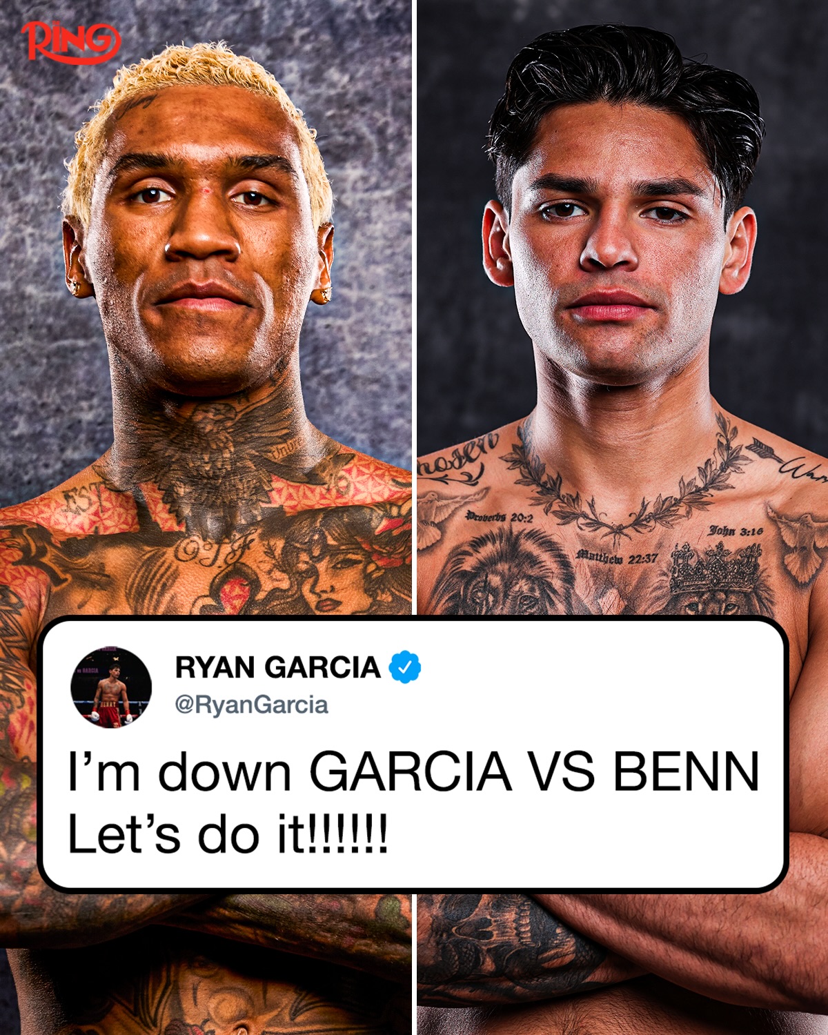 Ryan Garcia welcomes a WBC welterweight title fight against Conor Benn 👀

#FuryMakhmudov on Netflix 📺