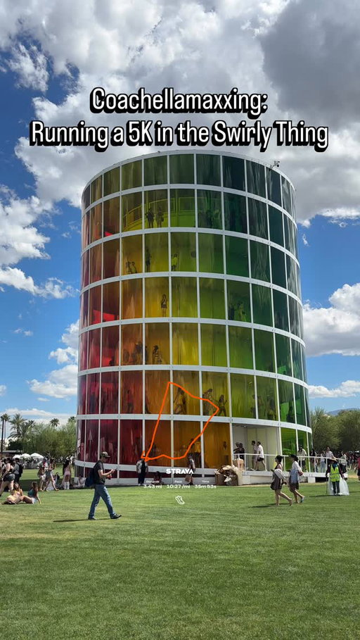 Coachella Maxxing Day 1: Running a 5K in the Swirly Thing #coachella #running #5k #comedy #funny