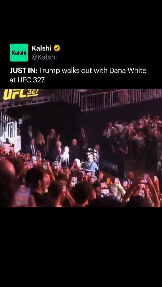 Donald Trump appeared at UFC 327 alongside Dana White, drawing attention as he walked out at the event.

The moment highlights Trump’s long-standing ties to the UFC and his continued presence at major sporting events.