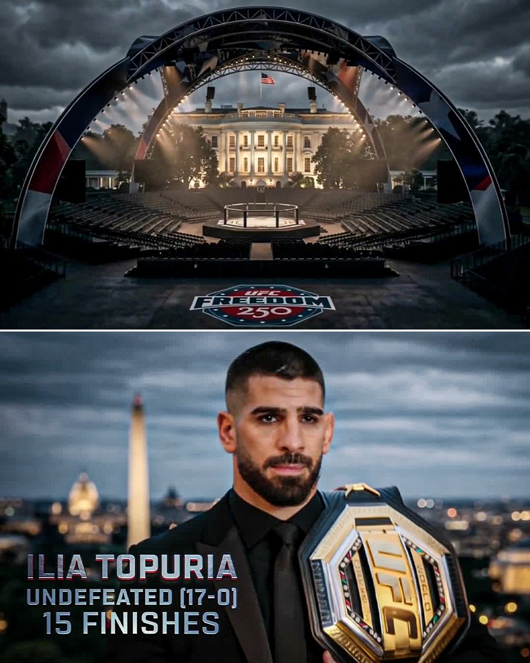 The UFC dropped visuals of what the White House card will look like 👀