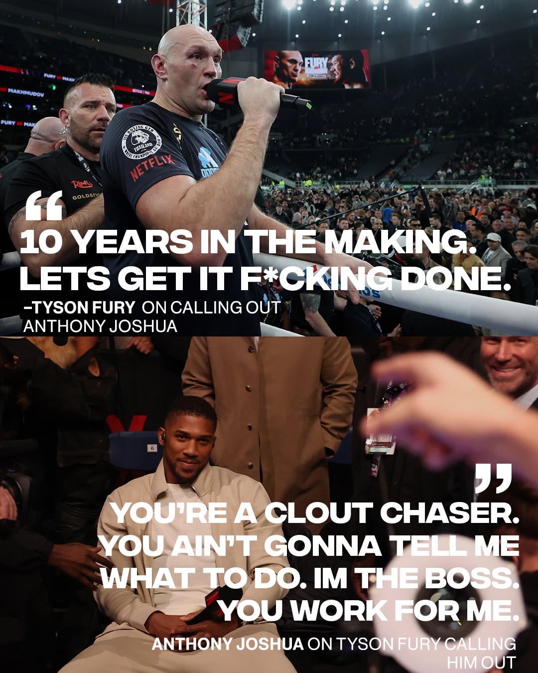 Anthony Joshua said you on my time big dawg 🤣

(📸: @gettyimages / @netflixsports )