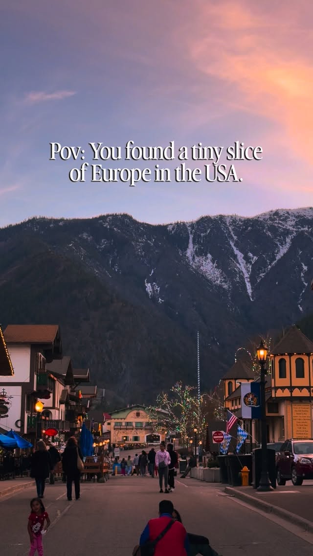 📍Save this guide: Leavenworth is the most magical Bavarian village in Washington tucked right into the Cascade Mountains ! ✨

It’s the absolute perfect pit stop if you’re cruising down Highway 2 towards Wenatchee or Vantage.

BEST THINGS TO DO IN LEAVENWORTH ⬇️

🥨 Grab a massive pretzel and drinks at Rhein Haus

🍦 Treat yourself to some ice cream at Whistlepunk

🎢 Ride the alpine coaster if you’re feeling adventurous

📸 Walk the downtown streets for the best wide-angle architecture shots

🏔️ Just soak in those insane mountain views right from the town square

Save this spot for your next Washington road trip! 📌

#leavenworth #washingtonstate #europian #travelwashington #usa