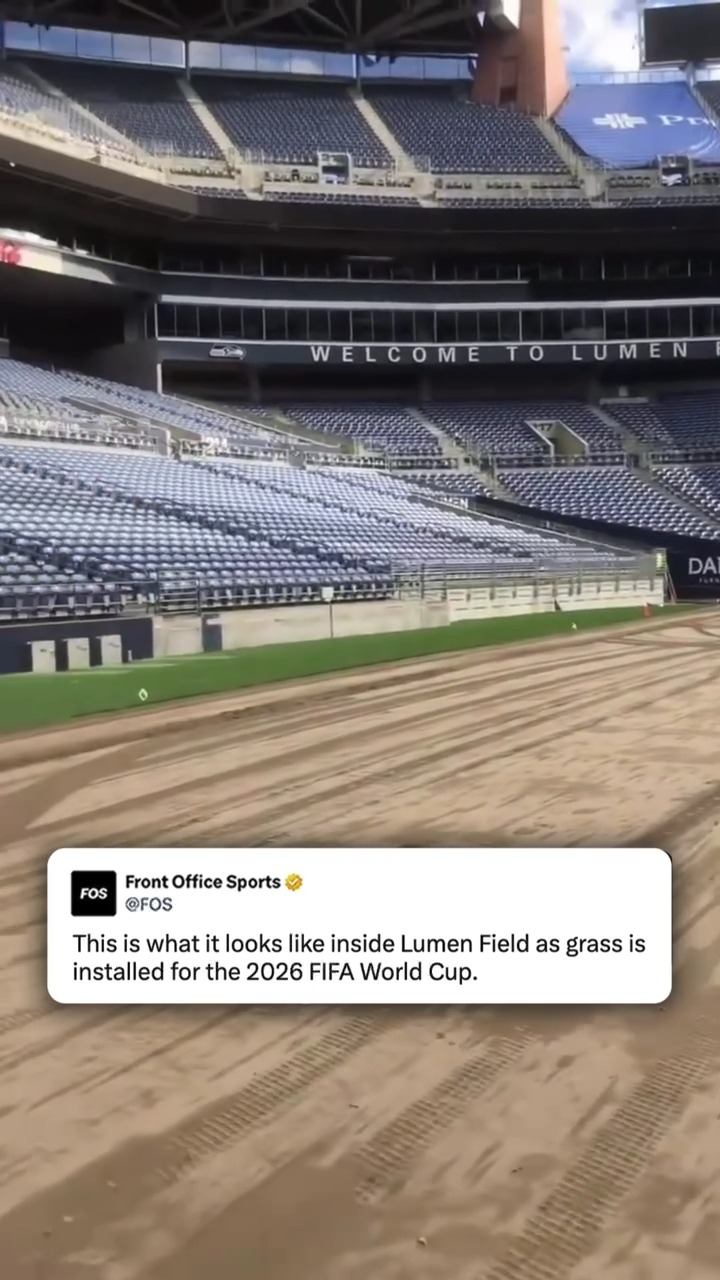 Lumen Field, home of the Seahawks, has begun installing natural grass ahead of the 2026 FIFA World Cup.

(🎥 via @dubsea)