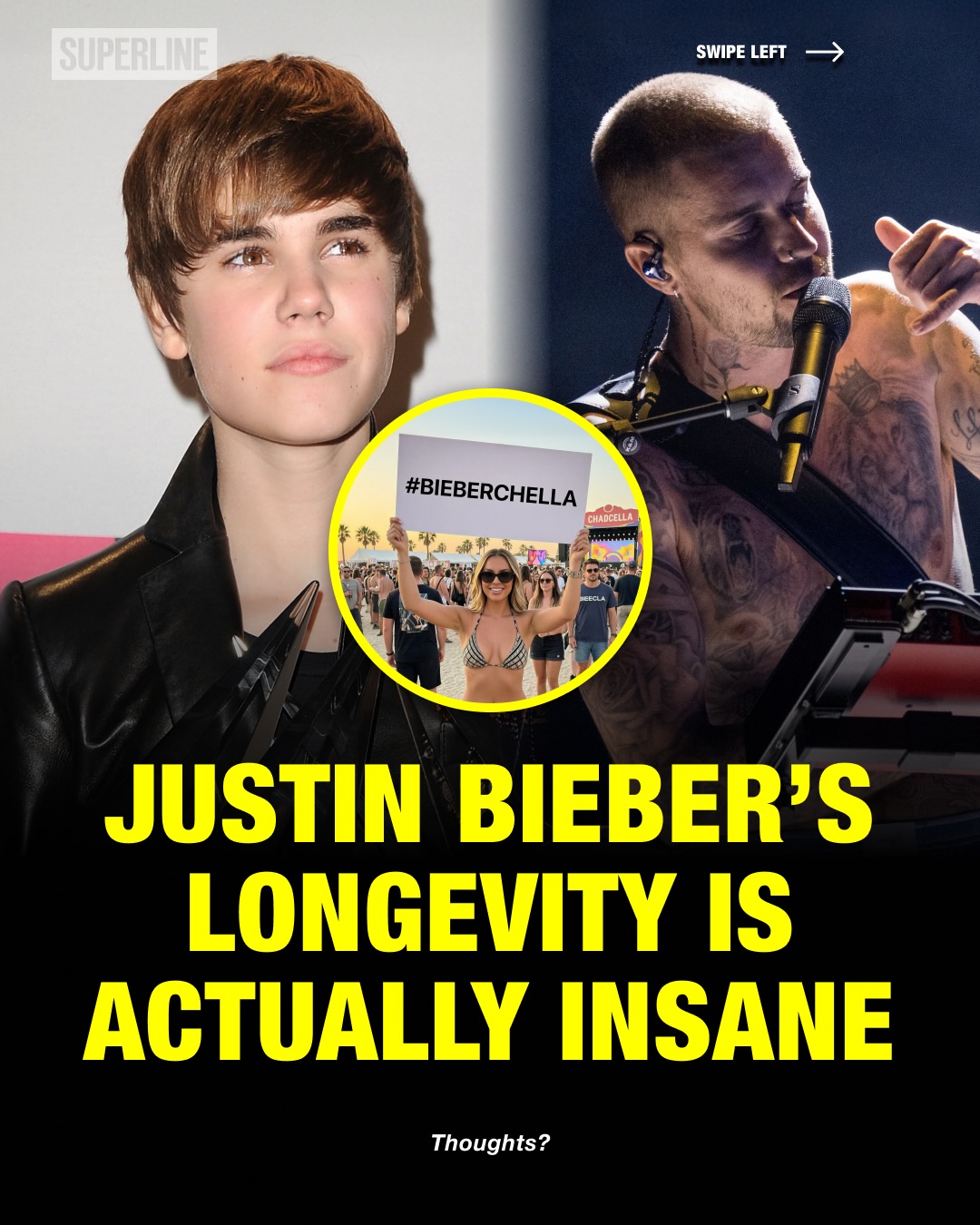 They called it a phase in 2008.

Now it looks more like staying power. Justin Bieber is one of the rare pop stars who survived the child-star machine, public burnout cycles, internet ridicule, industry turnover, and still commands attention nearly two decades later. Most artists peak with an era. Very few remain culturally relevant across generations.

From bedroom posters and YouTube covers to stadium tours, marriage, reinvention, and a fanbase that aged with him—this kind of longevity is not accidental. It’s branding, adaptation, timing, and an audience that never fully left.

A lot of people grew up with the soundtrack. Now they’re older, and so is the story.

#Bieberchella