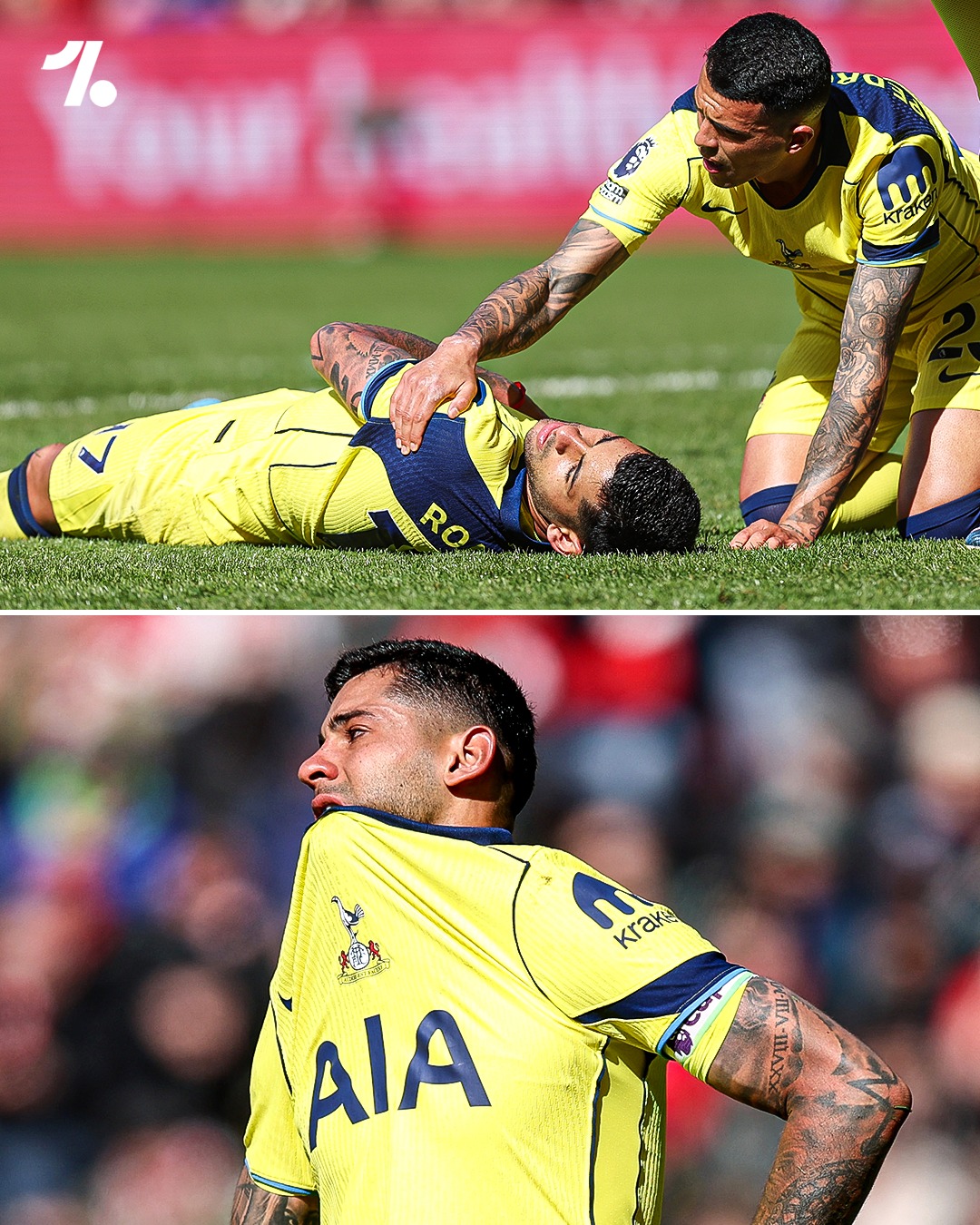 Cristian Romero left the pitch in tears after suffering an injury vs Sunderland 🥲

His hopes of helping Spurs avoid the drop AND potentially making it to another World Cup could be over if this is serious...😳💔