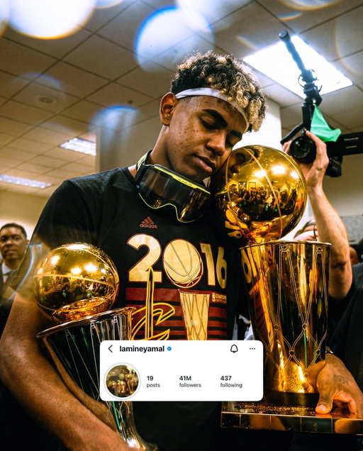 𝐋𝐀𝐌𝐈𝐍𝐄 𝐈𝐍 𝐂𝐎𝐌𝐄𝐁𝐀𝐂𝐊 𝐌𝐎𝐎𝐃: 𝑶𝑵 😎🏀

Lamine has changed his Instagram profile picture… to 𝐋𝐞𝐁𝐫𝐨𝐧 𝐉𝐚𝐦𝐞𝐬 holding the NBA trophy after their 3-1 𝐜𝐨𝐦𝐞𝐛𝐚𝐜𝐤 in the 2016 NBA Finals, right ahead of Atlético Madrid-Barcelona 👀

Yamal knows about the earphones and sunglasses trend 🕶️

𝐑𝐄𝐌𝐎𝐍𝐓𝐀𝐃𝐀 𝐎𝐍 𝐓𝐔𝐄𝐒𝐃𝐀𝐘: 𝐘𝐄𝐒 𝐎𝐑 𝐍𝐎𝐓? 🥶