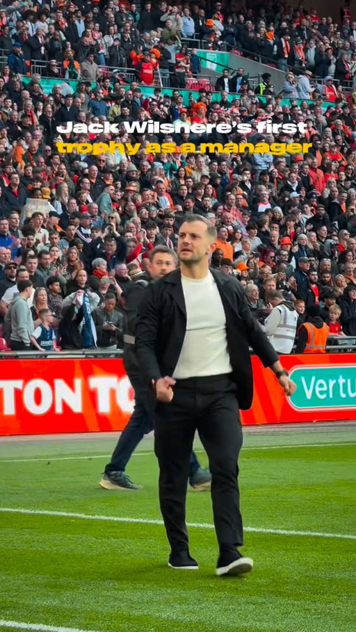 First appearance at Wembley as a manager. First trophy. 🏆

Jack Wilshere. 🧡