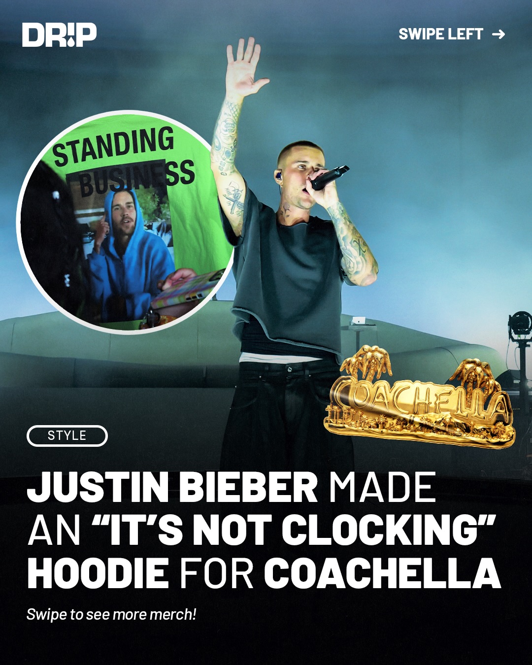 A closer look at Justin Bieber’s Coachella merch, along with exclusive Coachella pieces released through SKYLRK. Thoughts?