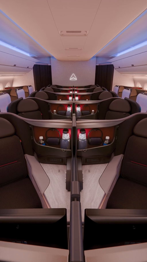 After redefining premium travel, we’re raising the bar again – coming soon on our new A350-1000s. The only U.S. airline flying them.

This means: 
💺 all-new Delta One suites with 3+ inch longer beds
📺 our largest screens yet (24” in Delta One)
🔌 outlets and Bluetooth at every seat 
🍹a refreshment station for snacks and drinks
😌 and more room to stretch in every cabin

But that’s not all. More of our fleet are getting a glow up, starting with the A330s. All part of how we’re investing in a better experience for you ✈️