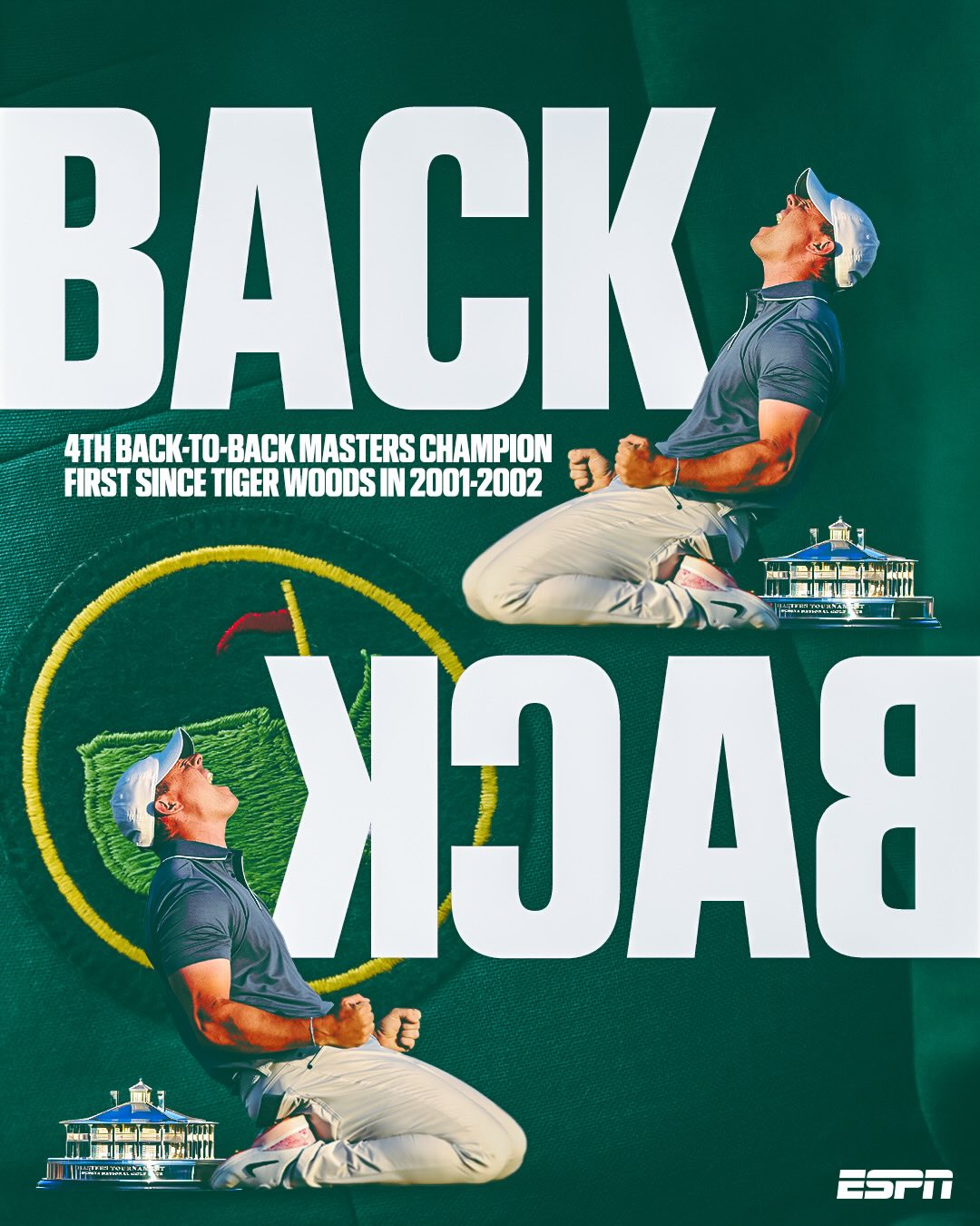 BACK-TO-BACK GREEN JACKETS FOR RORY MCILROY 🏆🏆

Rory McIlroy becomes the first player to win consecutive Masters titles since Tiger Woods in 2001-02 👏