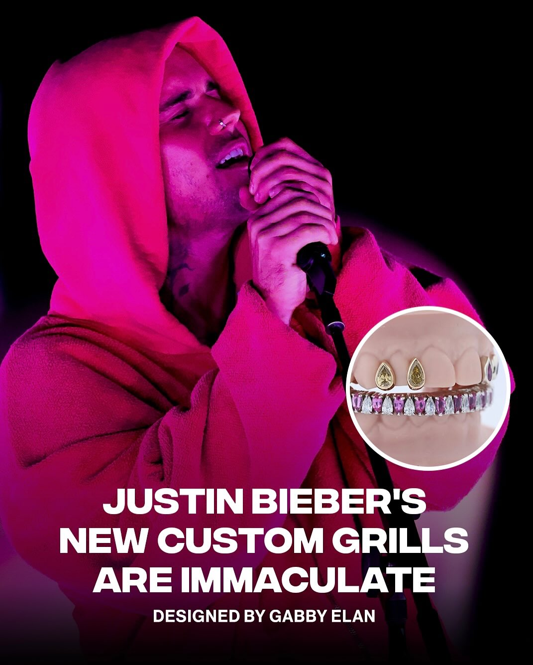 Justin Bieber got new custom pear-shaped pink sapphire grills 🍐

Designed by @gabbyelanjewelry

LINK IN BIO to shop Justin’s artist collection