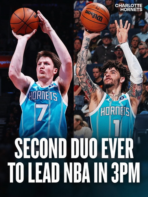 @kon2knueppel and @melo joined Stephen Curry and Klay Thompson as the second duo in NBA HISTORY to lead the league in three-pointers made! 🎯