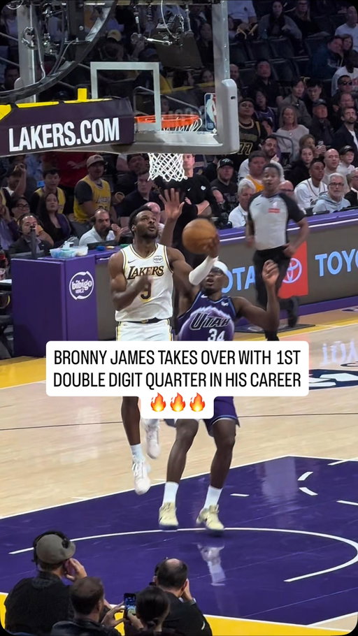 I witnessed Bronny James 1st Double Digit quarter as he takes over 3rd quarter hitting 3s from deep, throwing dimes, playing defense to help Lakers push a big win over the Utah Jazz 🎉🥳

I keep saying it, Bronny keeps getting better by the day the more confidence he grows! Way to ball out bro @bronny 🔥👌🏽 

Lakers will face Houston Rockets first round playoffs be ready 🍿 🎥 

Hope you enjoy my very own clips! Follow @jwidstillballin if you want to see more POV Clips of the LA LAKERS ‼️

#bronnyjames #houseofhighlights #lakers #losangeleslakers #bronny