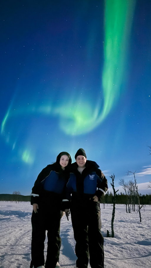 #PQReview Northern lights hunting in the heated sleigh💚✨
#Lapland #Finland #Travel #Northernlights
