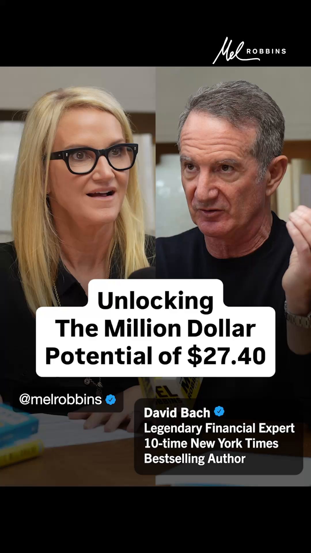 You have been asking for more specific advice about money and what to do when you get paid.

So I brought on one of the top financial experts in the world, 10‑time New York Times bestselling author David Bach, to teach you and the people you love about a powerful strategy for saving money, called compound interest.

Comment ‘Money’ and I’ll DM you a link to the full episode!

Einstein called compound interest “the 8th wonder of the world.”

David wants to teach you, no matter how much money you have to save, to start tapping into the power of it.

This is insane:
@davidlbach says, if you invest $27.40 a day into a low cost index fund and let it compound for 40 years at the rate the markets have been averaging, which has historically been an average of 10%, you'd have $4,424,000 at the end.

And he says, whether you can invest $27 or $1 per day, you can take advantage of this – you just need to know how.

That’s why David joined me on this episode of @themelrobbinspodcast to explain how small, automatic daily habits can turn into millions over time. 

After listening to this episode, where you’ll learn David and 3 other top money experts, you’ll walk away with a clear plan to make better financial decisions starting today.

🎧 “The Best Money Advice You Will Ever Receive: 4 Rules From the Top Financial Minds In The World”

Tune in now on Spotify, Apple Podcasts, or YouTube - search “The Mel Robbins Podcast Money.”