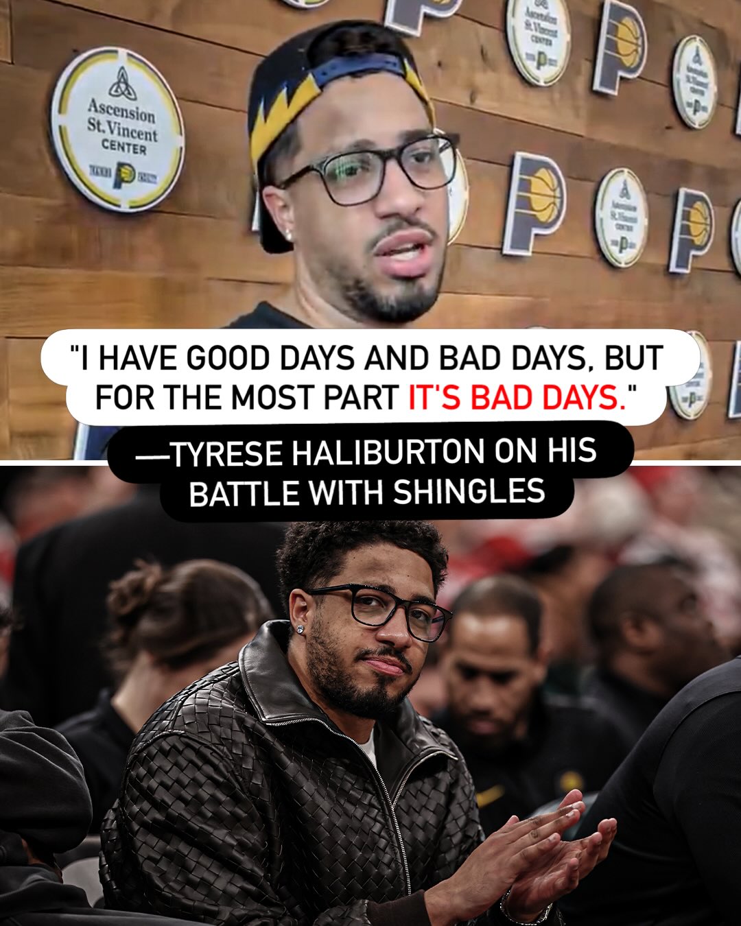 Tyrese Haliburton opened up about his recent battle with shingles. 

(via RomeovilleKid/X)