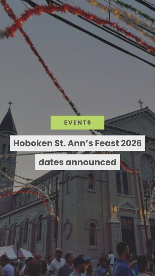 Hoboken, clear your calendar 🇮🇹🍝🍕

Hoboken’s iconic St. Ann’s Feast is back July 22nd–July 26th (according to their Facebook) for its 116th year at 704 Jefferson Street. Details are still in the works but locals can expect plenty of food vendors, entertainment, and more.

details at the link in our bio