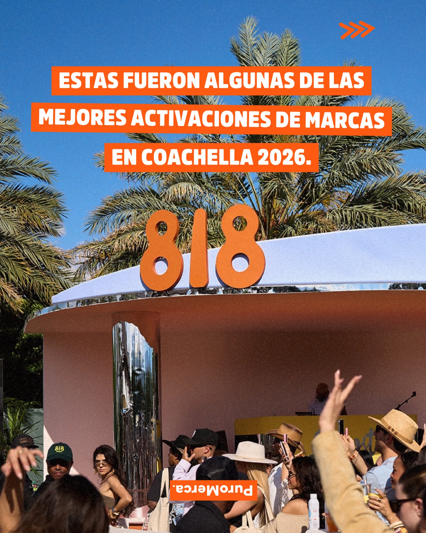 ¿Quéee marca crees que hizo mejor presencia en esta edición de Coachella? 👀🫟

Coachella regresó a California como uno de los escenarios clave para las marcas… Además de la música, el festival se posiciona como un espacio donde las activaciones y experiencias toman cada vez más relevancia. 🎡🎶

En esta edición, marcas como Khloud, Aperol, GAP, Barbie, Revolve, Airbnb y más apostaron por espacios pensados para generar interacción. Estas activaciones buscan amplificar su alcance a través de contenido en redes sociales. 💄🎯

Por su lado, Rhode se unió a 818 Tequila en un espacio compartido con bebidas, zonas de descanso y productos, mientras otras marcas como Poppi, Reale Actives y Lola Blankets desarrollaron casas temáticas para creadores. 🍹🏡

También se sumaron iniciativas como el espacio de Skylrk, la marca de moda de Justin Bieber, con mobiliario personalizado y zonas para refrescarse… 🧊🛋️

El festival se ha convertido en una vitrina cultural que impulsa formatos donde el producto se integra en experiencias. Desde pop-ups hasta instalaciones inmersivas, las marcas aprovechan la asistencia para extender su visibilidad. 💋🧃

#PuroMerca 🧡