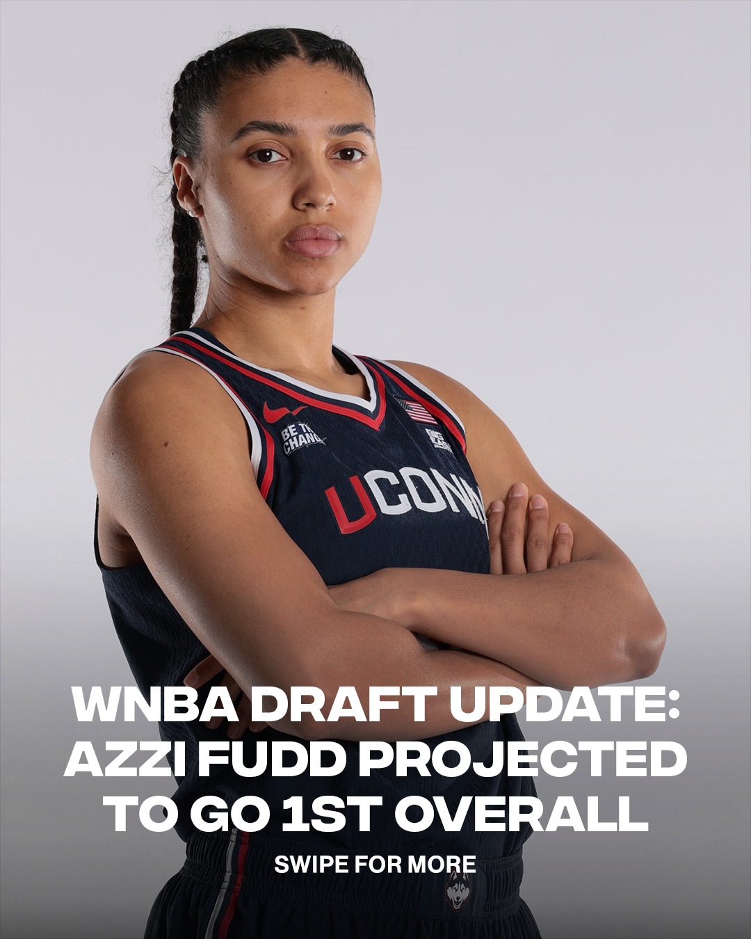 Azzi Fudd is now a heavy favorite at @fanaticssportsbook (odds subject to change) to be selected first overall at tonight's WNBA Draft.

Just last week, that designation belonged to Awa Fam. The public is backing Fudd in a major way, as the UConn star has received a booming 91% of the betting handle here.

(Photos via @GettyImages).