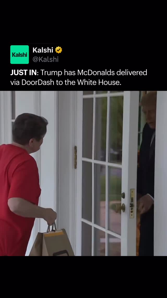 Trump had McDonald’s delivered to the White House via DoorDash, where he was greeted by a driver known as “DoorDash Grandma.” 

The moment doubled as a push for his “no tax on tips” policy.