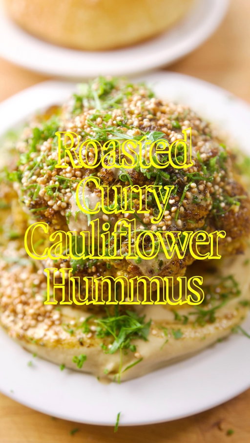Whole roasted cauliflower is absolutely delectable without a doubt. I can’t wait to do another version of this with blackening spices and grits. 😮‍💨 

Recipes go on my newsletter every Saturday Link in bio 🔝