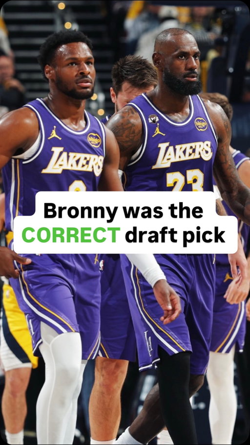 Bronny James was the right pick in the draft when you compare him to the guys taken after him #lebronjames #bronnyjames #losangeleslakers #NBA #lakers
