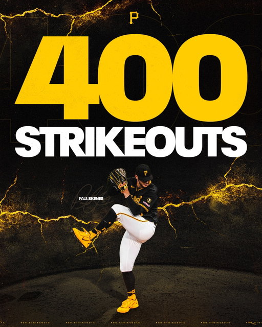 With his latest K, Paul Skenes becomes the first Pirates pitcher in the Modern Era with at least 400 strikeouts in his first 59 career starts.