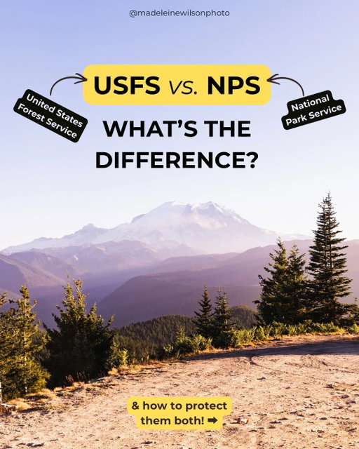 We live in an era inundated with misinformation. We need to be crystal clear about what we’re talking about when we want to spur action and change. Conflating these two agencies (or even just “National Parks” and “National Forests”) is not just confusing, but it can actually be harmful to the progress we’re trying to make.

Understanding the difference between the USFS and the NPS helps people better engage in the decisions that shape public lands.

And don’t worry if you didn’t know this. I honestly learned a lot putting this carousel together! We’re all learning and growing together. 

#usfs #nationalforests #nationalparks #nationalparkservice #publicland