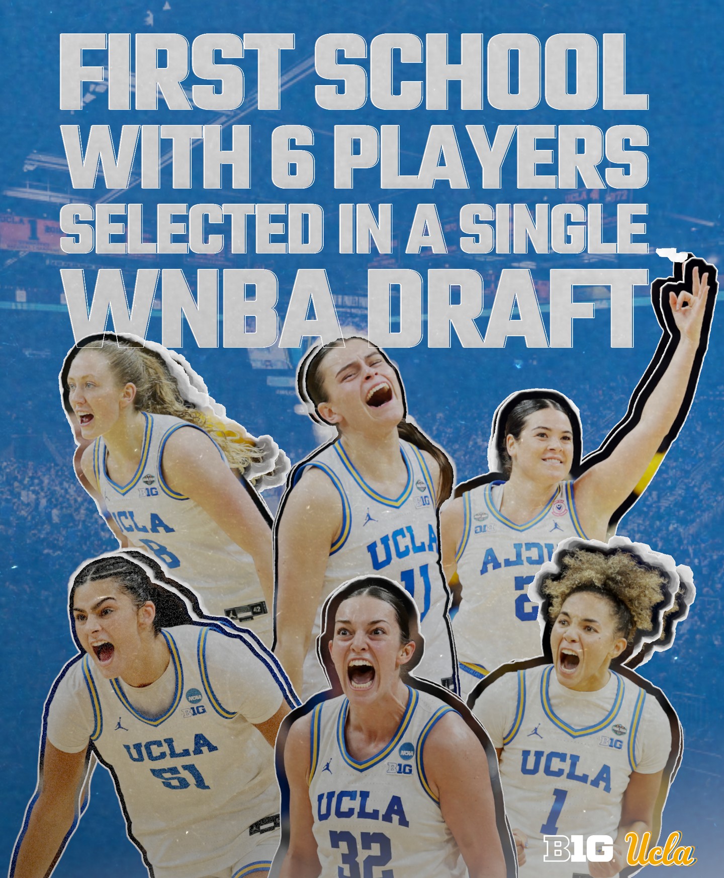 A Historic Night for the Bruins 🐻

@UCLAWBB is the first school in history with six players selected in a single WNBA draft. 🏀