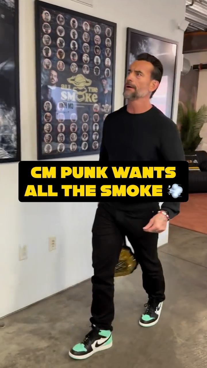 CM Punk is ready for the smoke ahead of WrestleMania 42… 👀🔥 

Roman Reigns this weekend. ATS Unplugged TOMORROW.💨