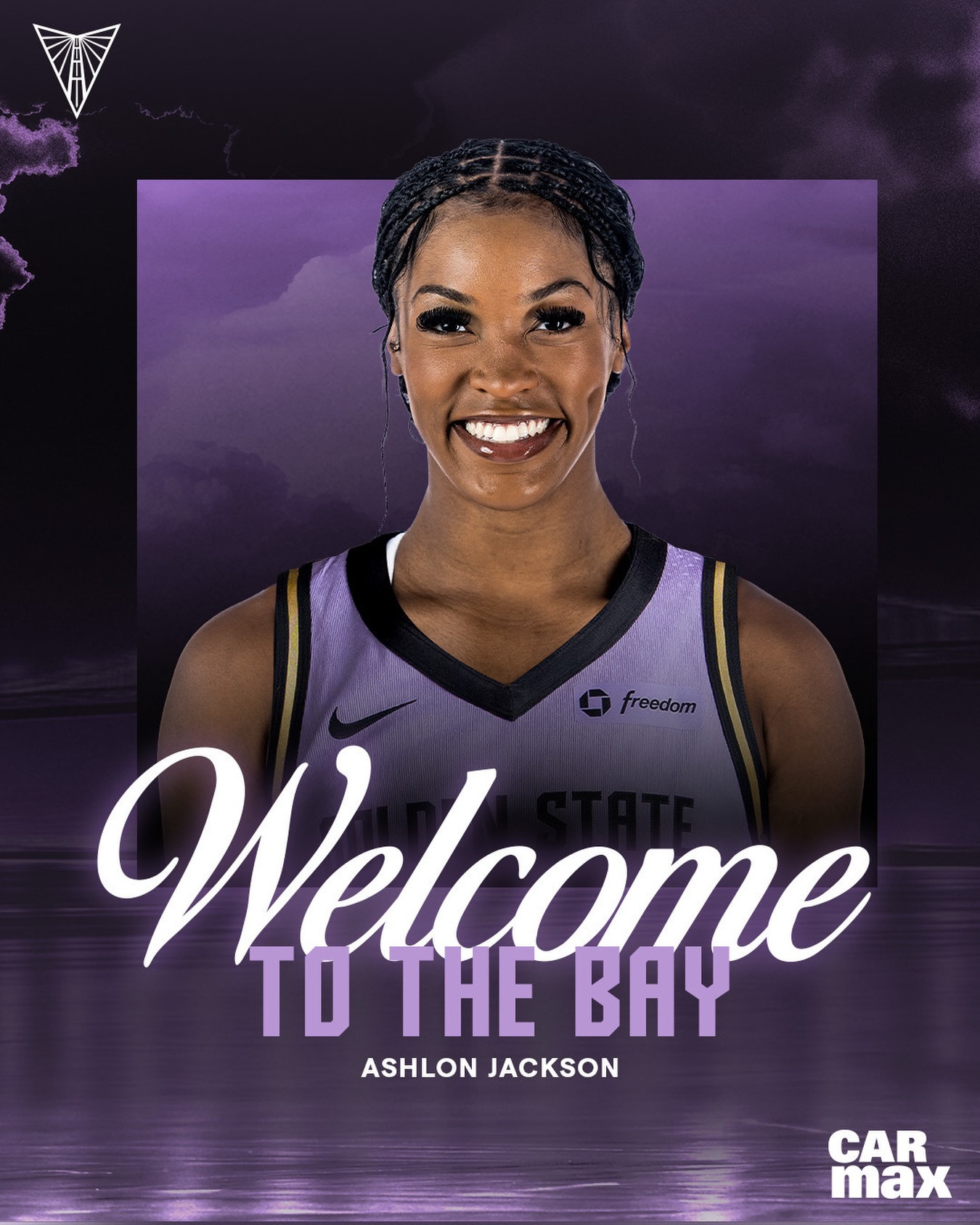 Playmaking her way straight to the Bay. With the 23rd pick in the 2026 @WNBA draft, we select @ashlonjackson3 ✨🪽

@carmax | Golden State Valkyries Draft