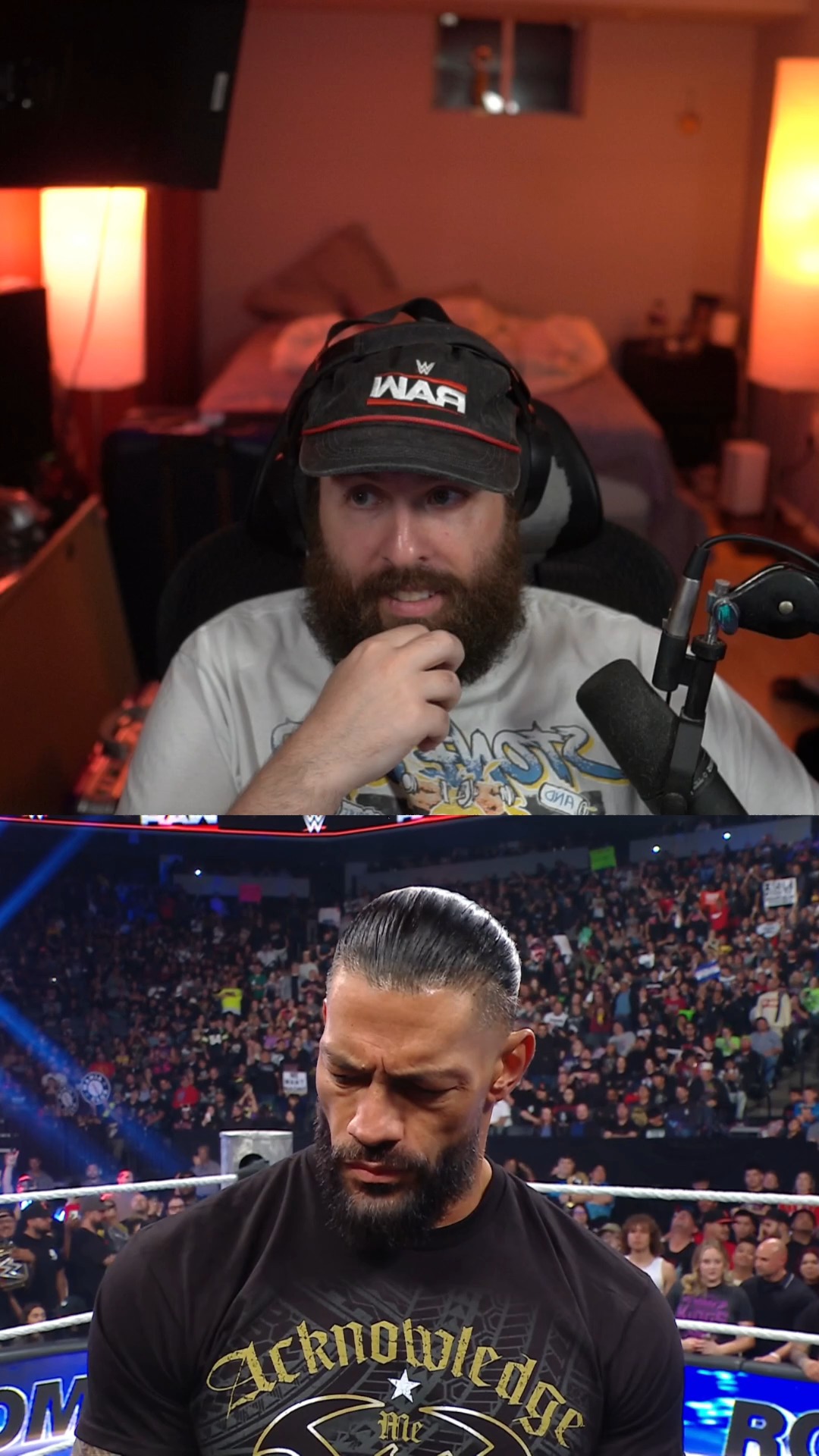 CM Punk cuts off Roman Reigns #wwe