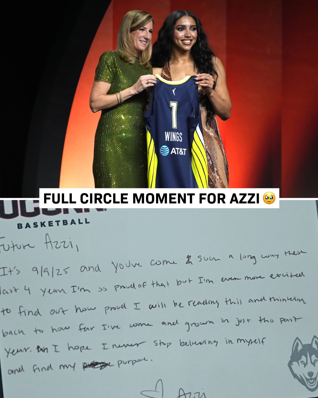 What a collegiate journey it’s been for Azzi Fudd 🫶

#WFinalFour x 🎥 @uconnwbb