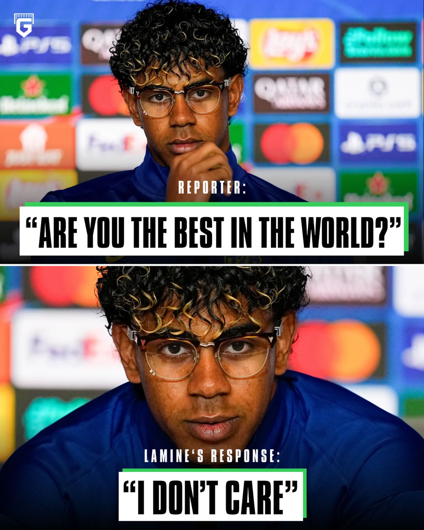 🎙 A reporter asked yesterday: “Are you the best player in the world?”

Lamine Yamal: “I don’t care. This doesn’t give you any trophies. I only care about the comeback tomorrow”, told Canal Plus. 😤

Can Lamine Yamal lead Barcelona’s remontada hopes? 💭