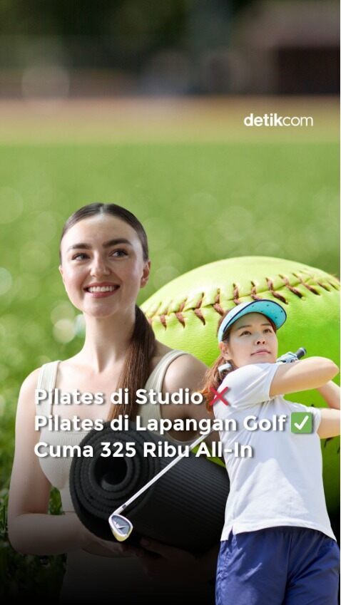 Kapan lagi 300 ribuan dapet paket komplit Pilates ＋ Main Golf di tempat seluas ini? Buat yang butuh healing dari sibuknya rutinitas minggu ini, Pilates in the Outfield VOL 3 pas banget buat kamu. Cuma modal 325 ribu aja, kamu udah bisa ngerasain 1 jam sesi mat pilates, 1 jam permainan golf, paket sarapan sehat, dan goodie bag eksklusif.⁣⁣
-⁣⁣
Catat tanggalnya ya:⁣⁣
Hari/Tanggal : 18 April 2026⁣⁣
Waktu : pukul 06.30 ⁣⁣
Tempat : Outfield of Top Golf Jakarta⁣ @topgolf.jakarta⁣
⁣⁣
Tidak perlu khawatir kalau kamu belum pernah Pilates ataupun bermain golf ya detikers karena kelas ini cocok untuk beginner. Jangan sampai ketinggalan karena slot terbatas. Langsung klik link yang ada di bio atau detikevent.com/pilates