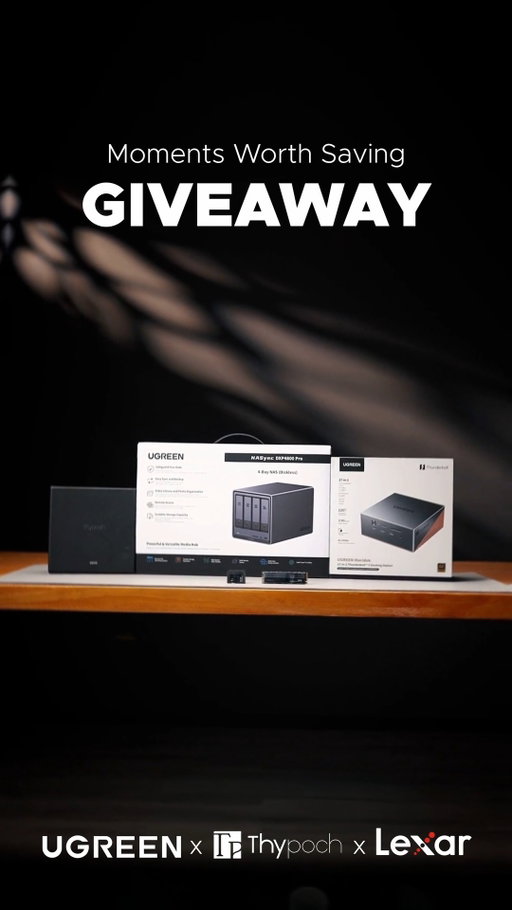 GIVEAWAY CLOSED🎉

✨ Congratulations to our winner!
🥇Grand Prize: @jacknicodemus.photo
🥈Second Prize: @lukefipps

📩 Please send us a DM within 3 days to confirm your shipping information.
Thanks to everyone who joined. More moments to capture. More stories to save. See you in the next one 😉
———————————————

𝐌𝐨𝐦𝐞𝐧𝐭𝐬 𝐖𝐨𝐫𝐭𝐡 𝐒𝐚𝐯𝐢𝐧𝐠 𝐆𝐢𝐯𝐞𝐚𝐰𝐚𝐲
Every photo tells a story, but not every story gets a second chance.
We’ve teamed up with Thypoch and Lexar to help you capture, store, and safeguard what truly matters.

📌 𝐇𝐨𝐰 𝐭𝐨 𝐄𝐧𝐭𝐞𝐫:
1. Follow @ugreen_official, @thypoch_official
 and @lexar_global
2. Comment below which photos are most precious to you
3. Tag 2 friends to join the giveaway!

🎁 𝐏𝐫𝐢𝐳𝐞𝐬:
🥇 UGREEN NASync DXP4800 Pro + Thypoch Simera 35mm f/1.4 ASPH.Full-Frame Manual Lens ×1
🥈 UGREEN Thunderbolt 5 U716 + Lexar NM790 M.2 2280 SSD + Lexar Professional SILVER PLUS SD Card ×1

📆 𝐃𝐮𝐫𝐚𝐭𝐢𝐨𝐧: April 14, 2026 – April 22, 2026

We will select 2 lucky winners randomly. Winners will be announced after April 23, 2026.

⚠ 𝐍𝐨𝐭𝐞𝐬:
Watch out for fake accounts and spam messages.
We will never ask winners to click any links or provide banking information.
UGREEN reserves the final interpretation rights for this giveaway.