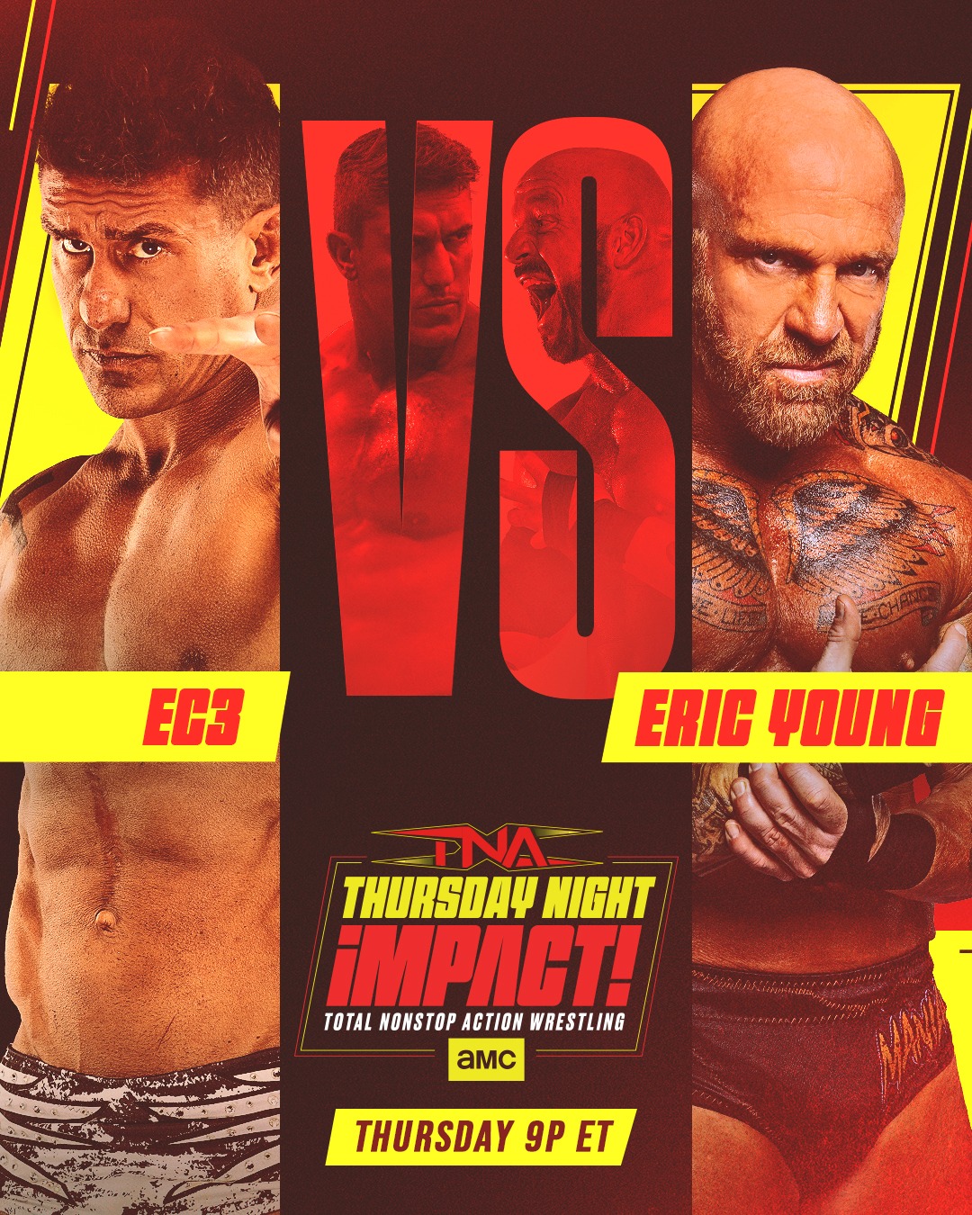 Two-time TNA World Champion EC3 returns to action in TNA for the first time since 2020 as he takes on Eric Young THURSDAY at 9/8c on AMC, AMC+ and TNA+, and 8pm ET on Sportsnet 360. #TNAiMPACT