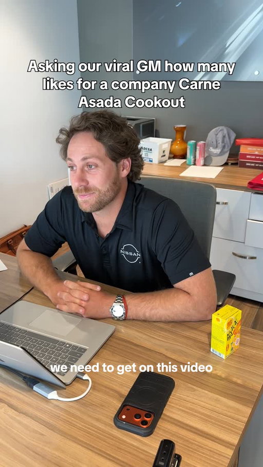 You heard Connor… run it up to 15,000 likes and we’re throwing a carne asada cookout at Downey Nissan! 🌮🔥

#DowneyNissan #Trust #ServiceExcellence #CarShopping #CarneAsadaCookout 

¡Escuchaste a Connor… lleguemos a 15,000 likes y armamos una carne asada en Downey Nissan! 🌮🔥

#DowneyNissan #Confianza #ExcelenciaEnServicio #CompraDeAutos #CarneAsadaCookout