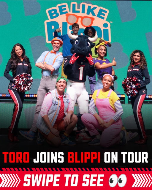 B-L-I-P-P-I 🤝 T-O-R-O

#houstontexans #nfl #mascot #blippi #tour