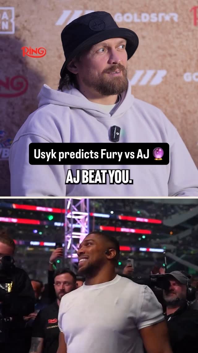 🗣️ “Hey greedy belly!”

Oleksandr Usyk with a confident prediction for Tyson Fury vs Anthony Joshua 👀

Glory in Giza | May 23rd | LIVE on DAZN 🥊
