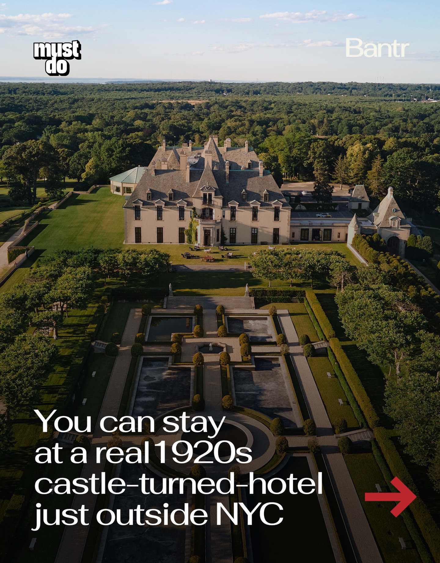 You can stay in a castle only an hour from NYC.

OHEKA Castle sits on a massive estate in Huntington, Long Island. It was built in 1919 by financier Otto Hermann Kahn, during a time when New York wealth looked like this.

At its peak, the mansion hosted royalty, Hollywood icons, and some of the most over-the-top parties of the 1920s. The New York Times once called it “the finest country house in America.”

After Kahn’s death, the estate changed hands multiple times. It was used as a retreat, a training school, and even a military academy before falling into decades of disrepair.

In the 1980s, it was fully restored. Today, it operates as a luxury hotel with 32 rooms, surrounded by perfectly manicured gardens that still feel frozen in time.

It’s the kind of place that feels like it belongs in Europe.

By the way, we have a weekly newsletter with what’s worth knowing about and doing in New York City. One newsletter. Once a week. Link in bio.

Media via Shutterstock / @ohekacastle

#bantrtravel #mustdonyc #nycestate #nymansion #longisland