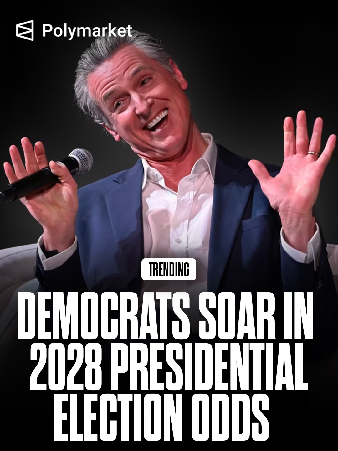The rise comes as many Americans grow unhappy with the Trump administration’s handling of conflicts in Iran and Venezuela, along with a public clash with Pope Leo XIV. 

Analysts also point to economic concerns like inflation and cost of living, voter fatigue with ongoing global tensions, and stronger Democratic turnout in recent midterms as key factors driving the party’s early advantage.

Traders predict a 61% chance a Democrat will be elected President in 2028.