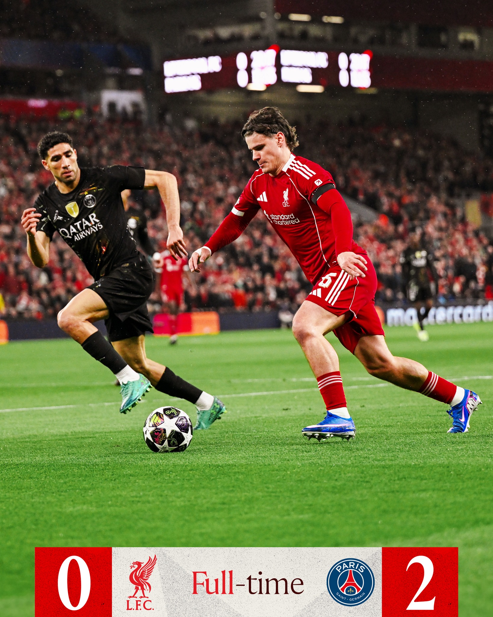 We exit the Champions League.