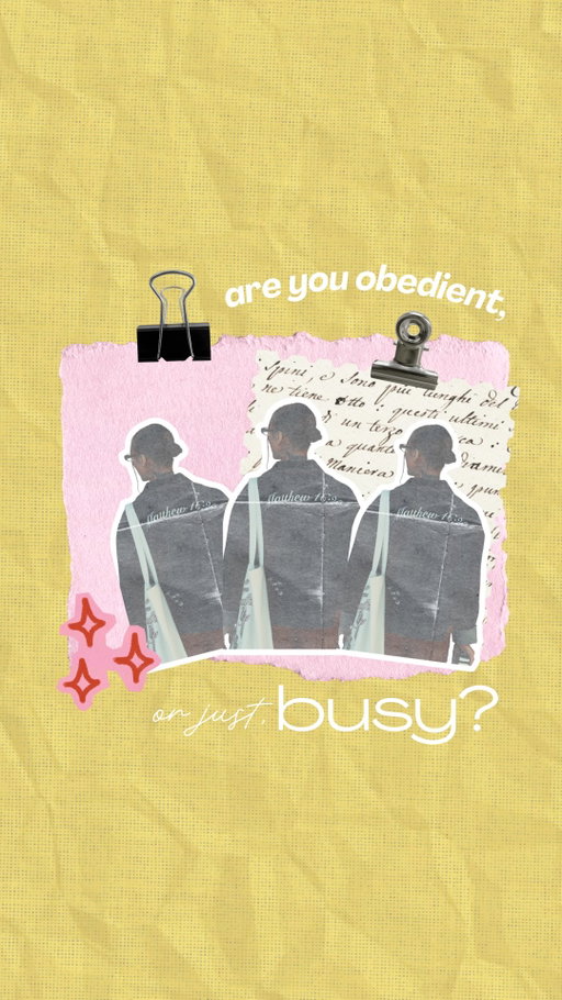 Are you being obedient, or are you just busy?