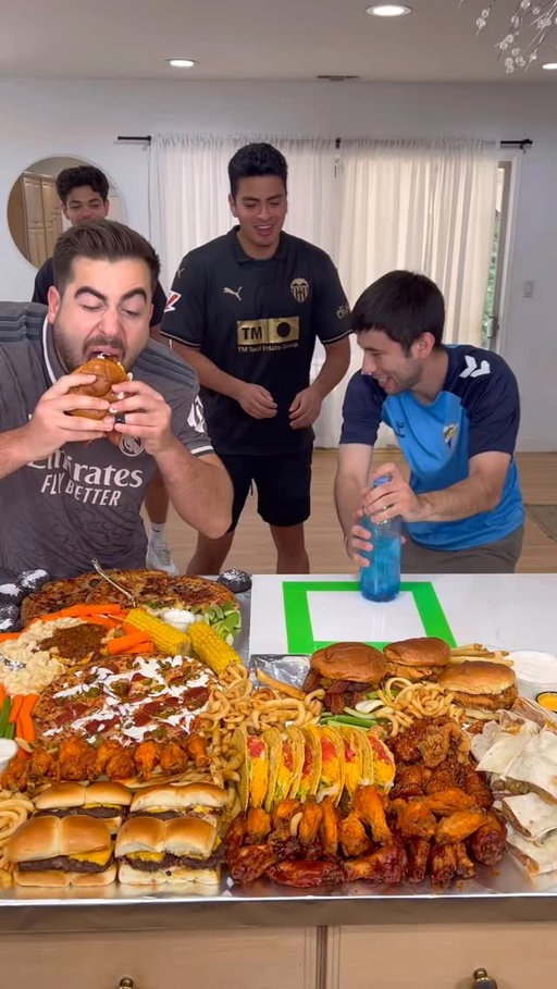 Land The Bottle Flip to Eat The Food😂