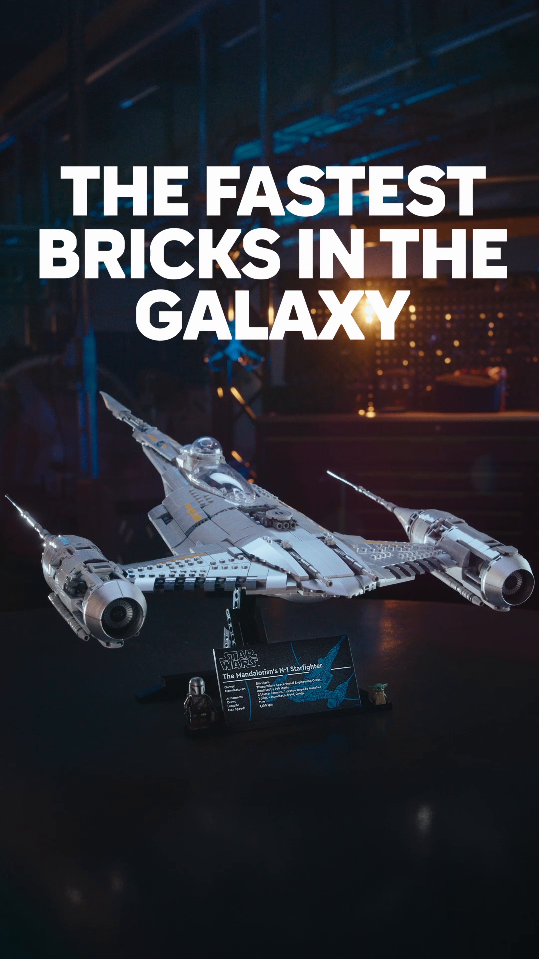 Just a few little LEGO® Star Wars bricks dreaming of top speed. Time for a touch of hyperdrive. 

Discover if the brick-built version of the Mandalorian’s N-1 Starfighter can become The Fastest Bricks In The Galaxy 🚀 

 #LEGOStarWars #TheFastestBricksInTheGalaxy #LEGO #STARWARS