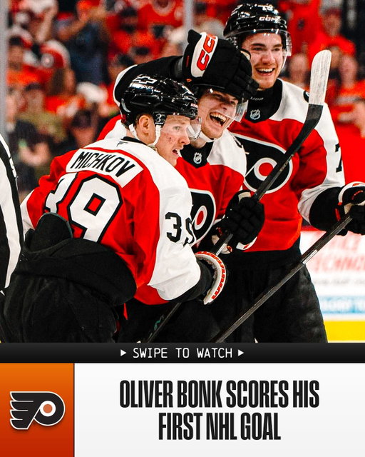 BONK HAS A GOAL AND AN ASSIST IN HIS FIRST PERIOD IN THE NHL 👏
